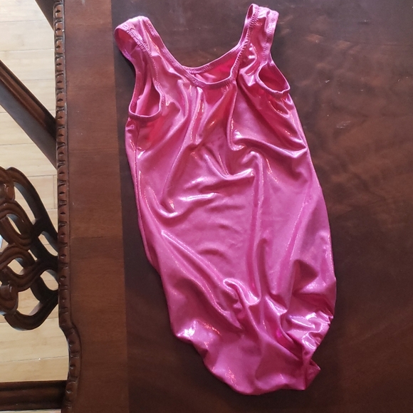 Pink Gymnastics Breast Cancer Leotard - Picture 2 of 2